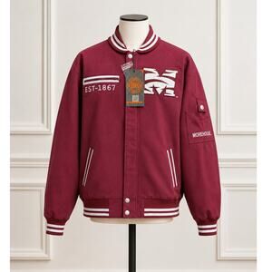 Big Boy Headgear Morehouse Tigers Racing Twill Jacket L NWT HBCU